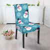 Snowflake Snowman Pattern Print Chair Cover-grizzshop