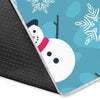 Snowflake Snowman Pattern Print Floor Mat-grizzshop