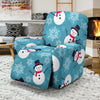 Snowflake Snowman Pattern Print Recliner Cover-grizzshop