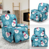 Snowflake Snowman Pattern Print Recliner Cover-grizzshop