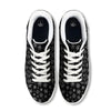 Snowflake White And Black Print Pattern White Low Top Sneakers-grizzshop