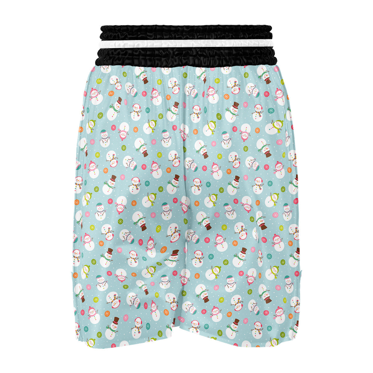 Snowman Cute Print Pattern Boxing Shorts-grizzshop