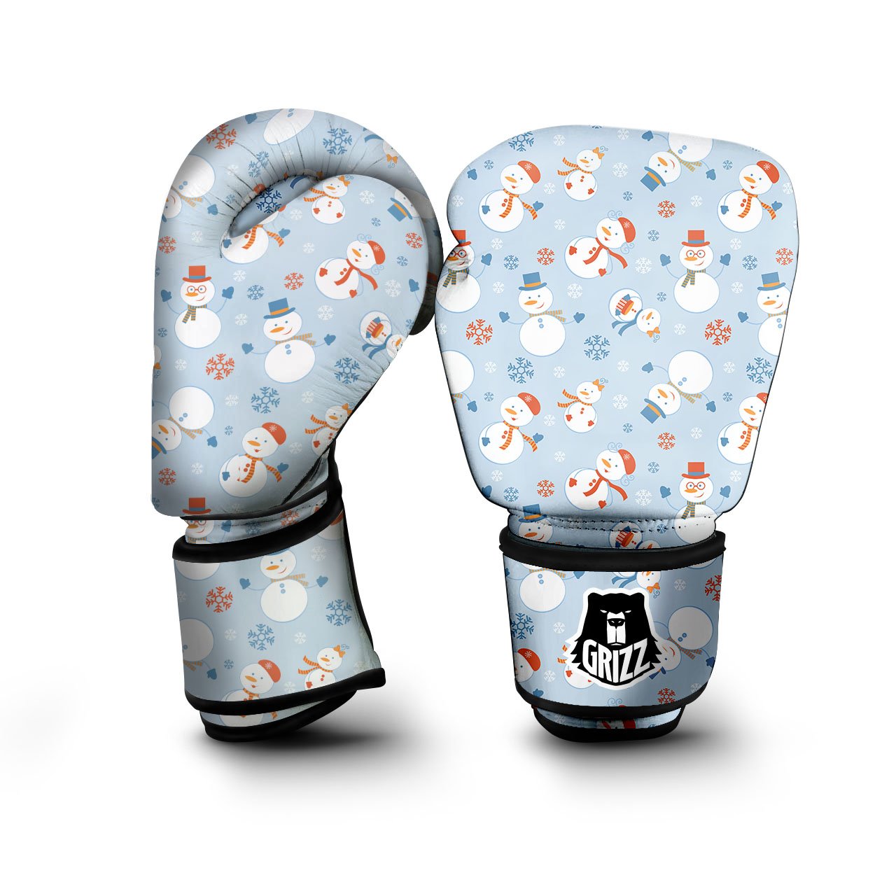 Snowman Holiday Print Pattern Boxing Gloves-grizzshop