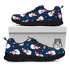 Snowman Print Pattern Black Sneaker-grizzshop