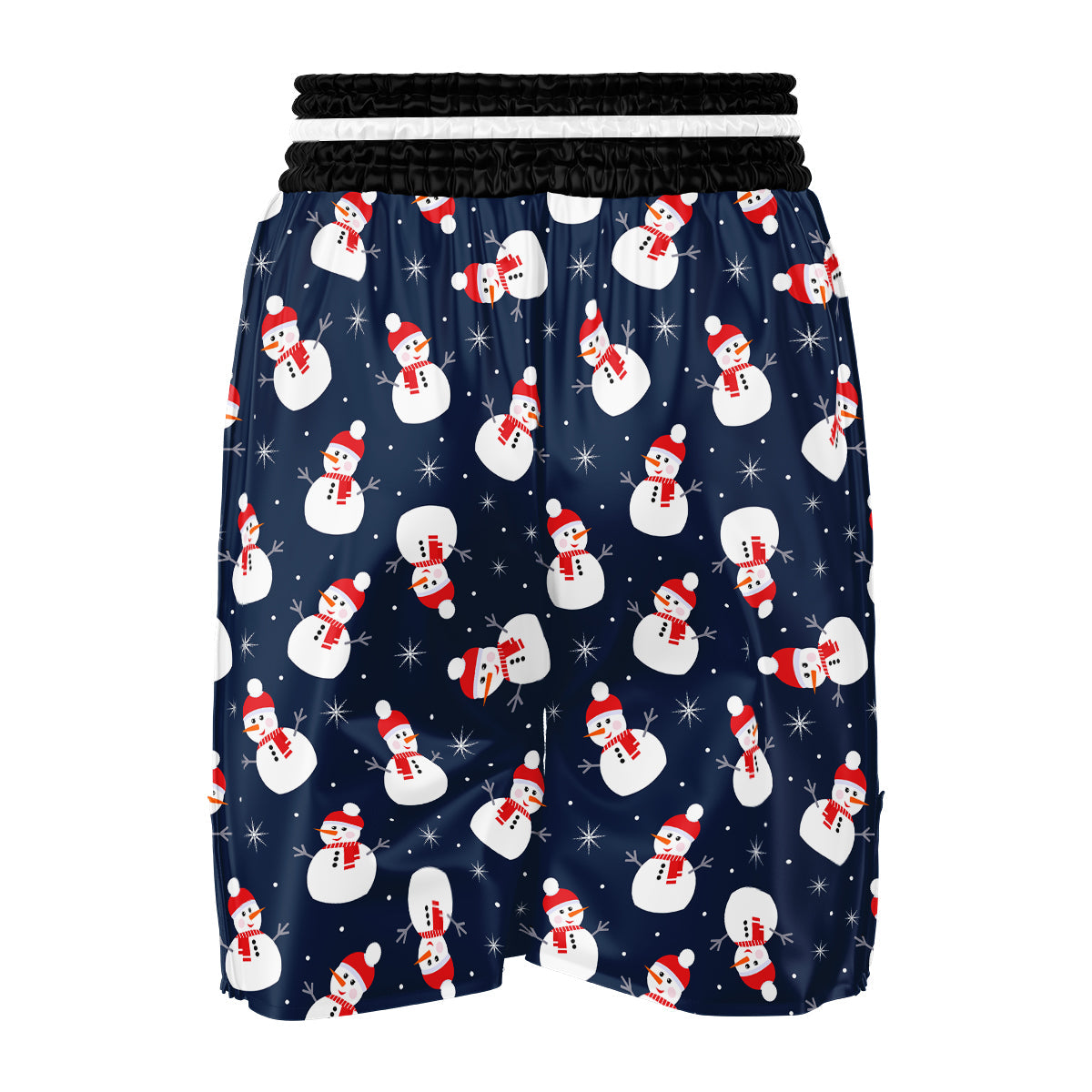Snowman Print Pattern Boxing Shorts-grizzshop