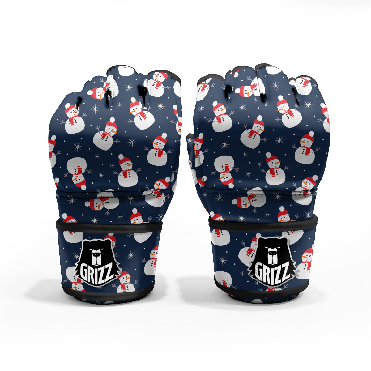 Snowman Print Pattern MMA Gloves-grizzshop