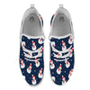 Snowman Print Pattern White Athletic Shoes-grizzshop