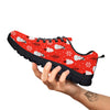 Snowman Red Print Pattern Black Sneaker-grizzshop