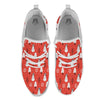 Snowman Red Print Pattern White Athletic Shoes-grizzshop