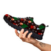 Snowman Santa Print Pattern Black Sneaker-grizzshop