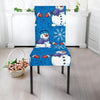 Snowman Snowflake Pattern Print Chair Cover-grizzshop