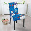 Snowman Snowflake Pattern Print Chair Cover-grizzshop