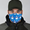 Snowman Snowflake Pattern Print Face Mask-grizzshop