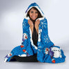 Snowman Snowflake Pattern Print Hooded Blanket-grizzshop