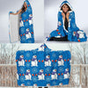 Snowman Snowflake Pattern Print Hooded Blanket-grizzshop