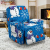 Snowman Snowflake Pattern Print Recliner Cover-grizzshop