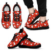 Snowman Snowflake Print Pattern Black Sneaker Shoes For Men Women-grizzshop