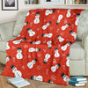 Snowman Snowflake Print Pattern Blanket-grizzshop