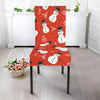 Snowman Snowflake Print Pattern Chair Cover-grizzshop