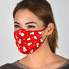 Snowman Snowflake Print Pattern Face Mask-grizzshop