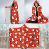 Snowman Snowflake Print Pattern Hooded Blanket-grizzshop