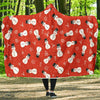 Snowman Snowflake Print Pattern Hooded Blanket-grizzshop