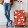 Snowman Snowflake Print Pattern Luggage Cover Protector-grizzshop