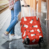 Snowman Snowflake Print Pattern Luggage Cover Protector-grizzshop