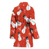 Snowman Snowflake Print Pattern Print Women Long Robe-grizzshop