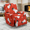 Snowman Snowflake Print Pattern Recliner Cover-grizzshop