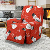 Snowman Snowflake Print Pattern Recliner Cover-grizzshop