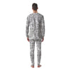 Snowman White And Black Print Pattern Men's Pajamas-grizzshop