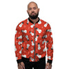 Snowman Xmas Print Pattern Men's Bomber Jacket-grizzshop