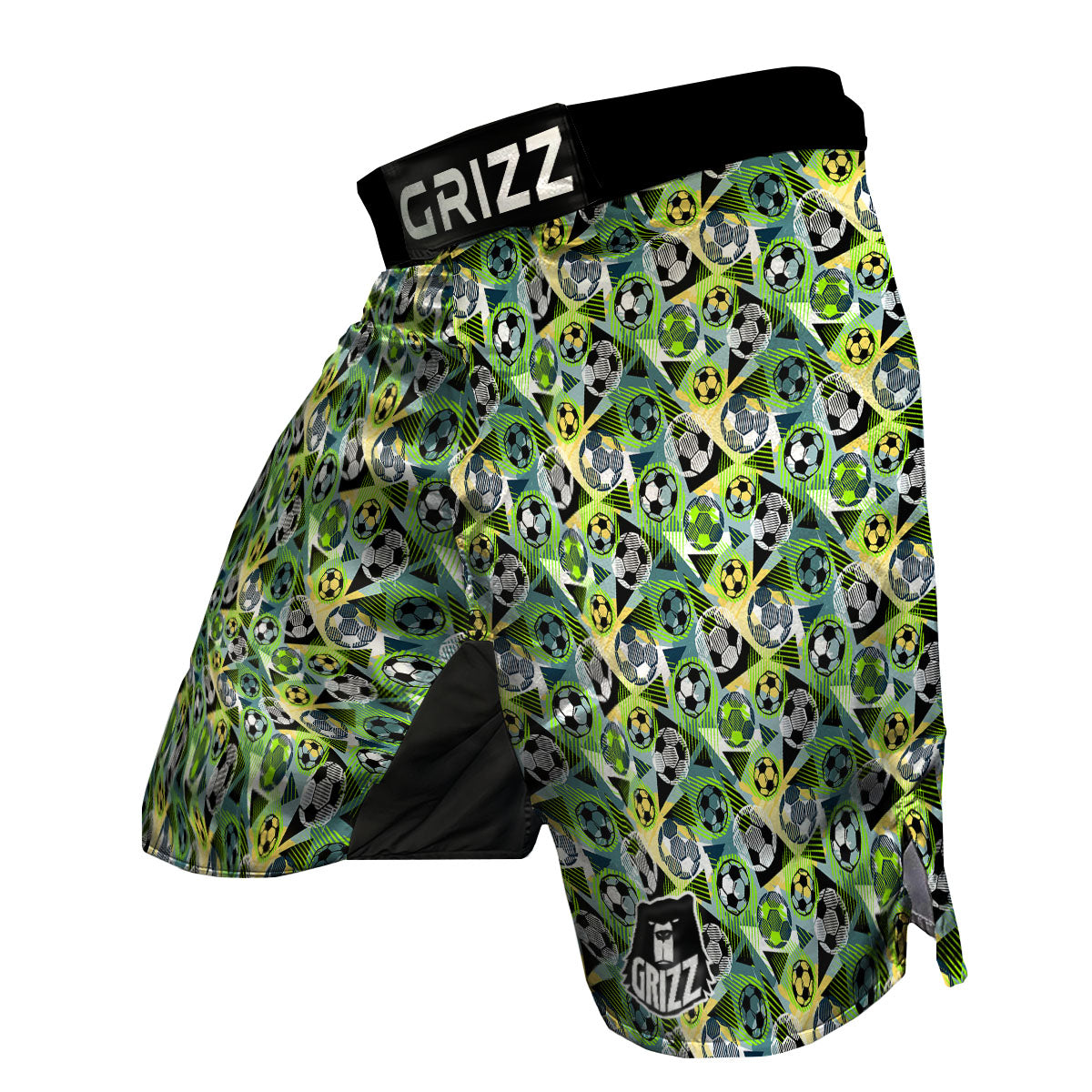 Soccer Ball Grunge Print Pattern MMA Shorts-grizzshop