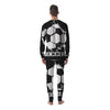 Soccer Ball White And Black Print Men's Pajamas-grizzshop