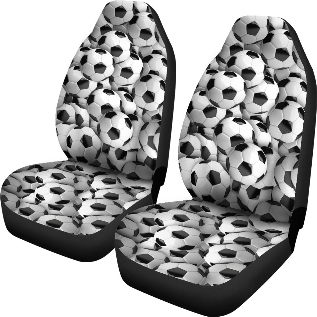 Soccer Balls Pattern Print Universal Fit Car Seat Cover-grizzshop