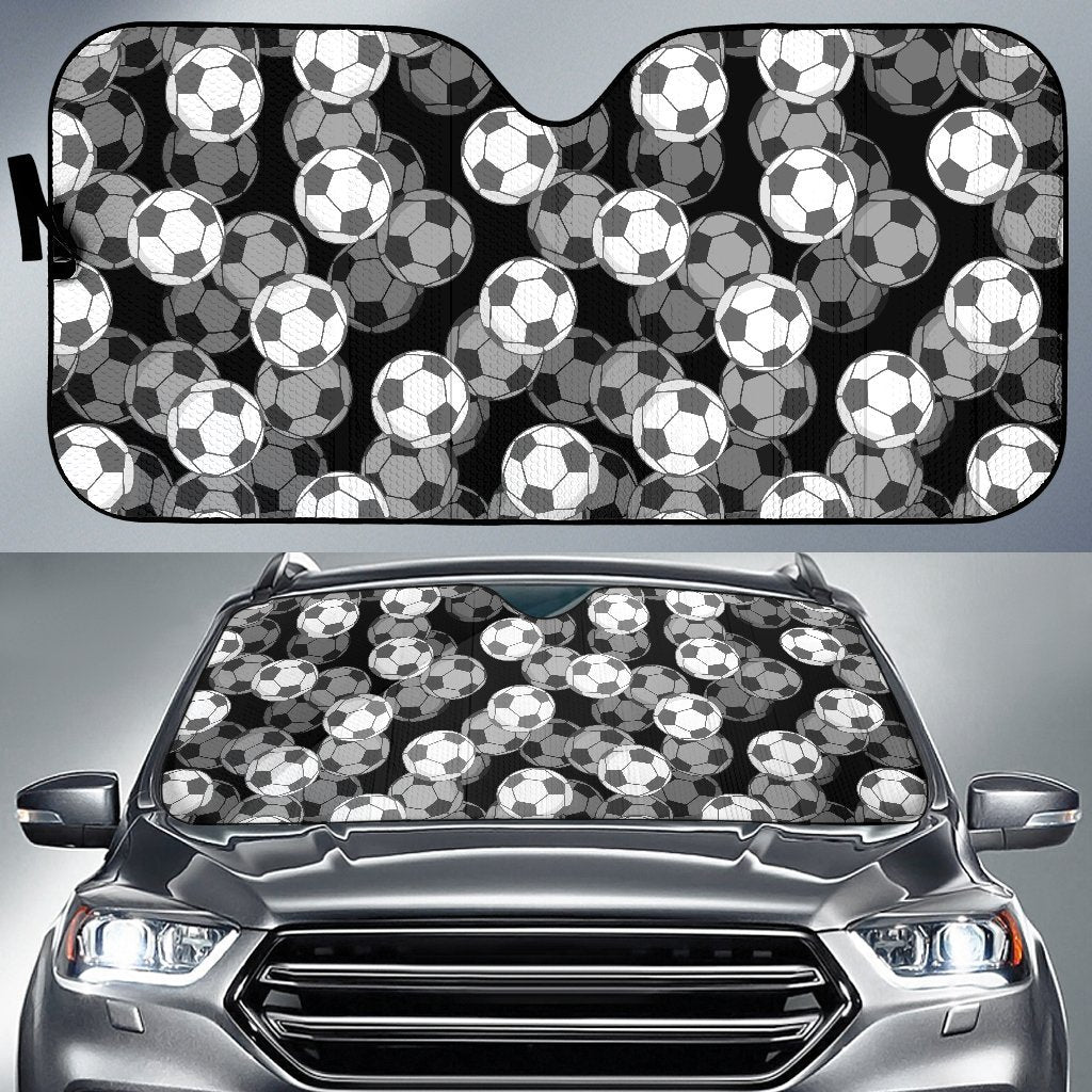 Soccer Pattern Print Car Sun Shade-grizzshop
