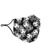 Soccer Pattern Print Face Mask-grizzshop