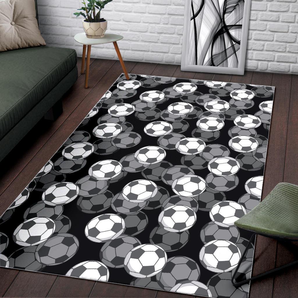 Soccer Pattern Print Floor Mat-grizzshop