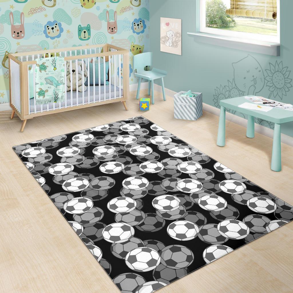 Soccer Pattern Print Floor Mat-grizzshop