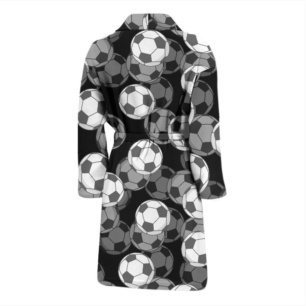 Soccer Pattern Print Men Long Robe-grizzshop