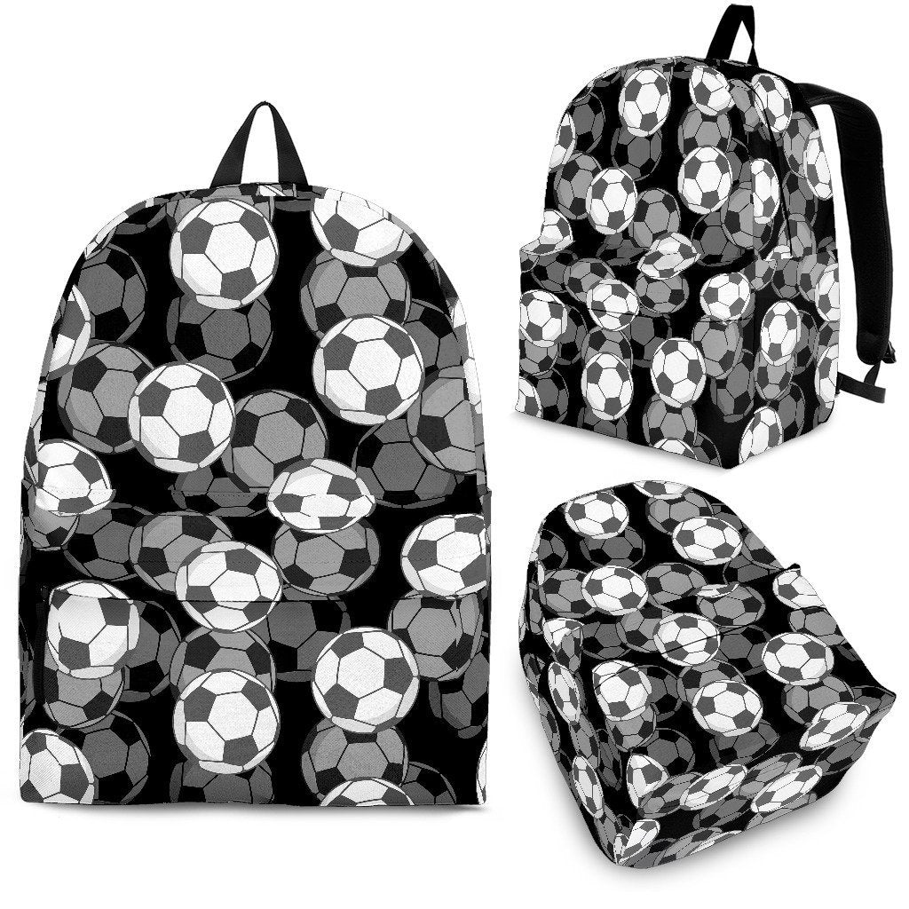 Soccer Pattern Print Premium Backpack-grizzshop