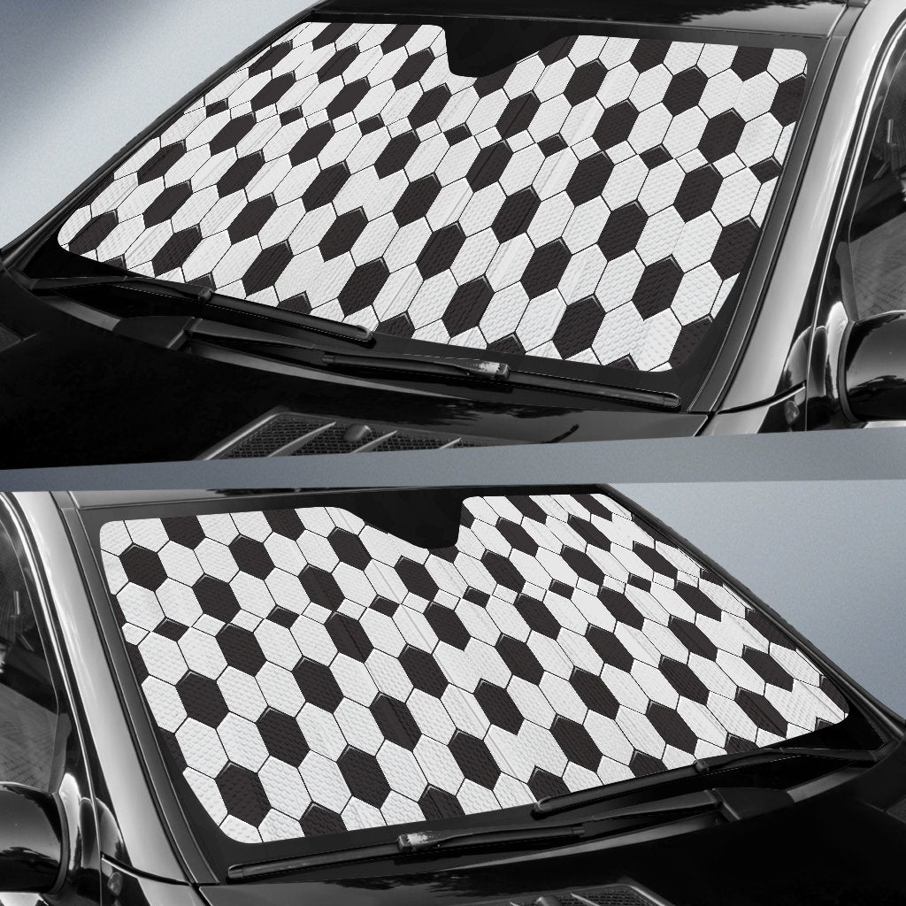 Soccer Print Pattern Car Sun Shade-grizzshop
