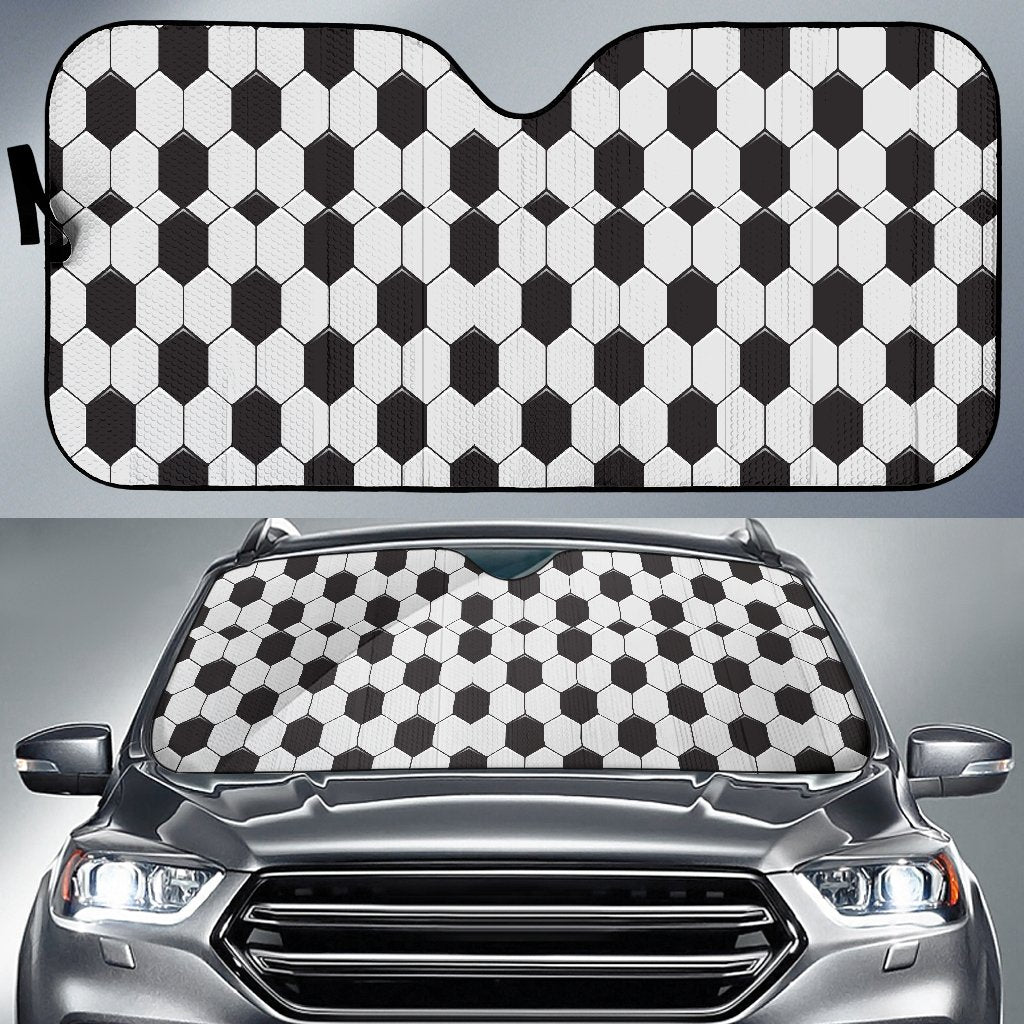 Soccer Print Pattern Car Sun Shade-grizzshop