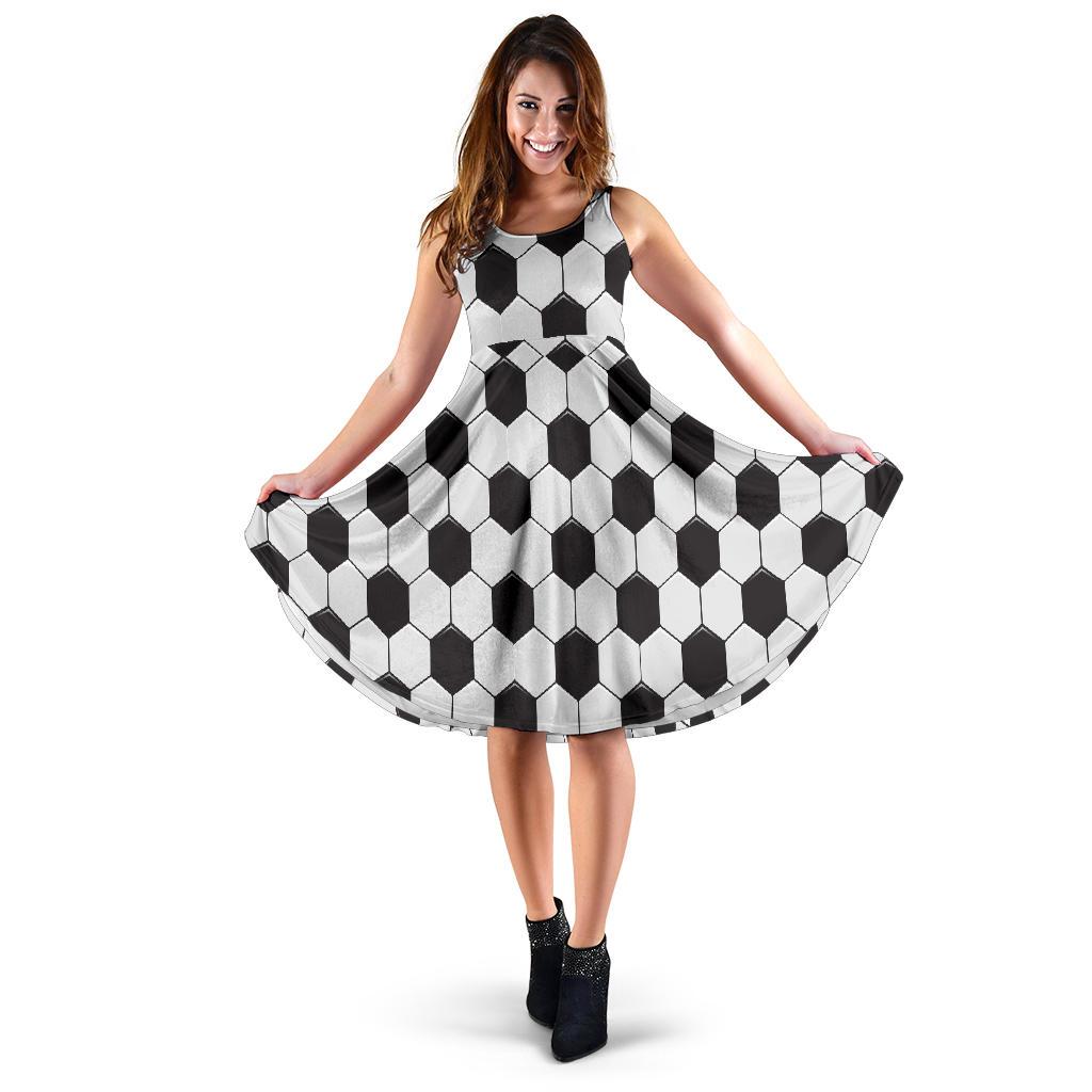 Soccer Print Pattern Dress-grizzshop