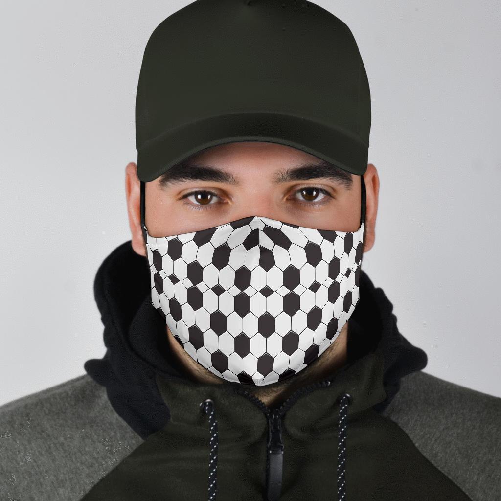 Soccer Print Pattern Face Mask-grizzshop