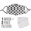 Soccer Print Pattern Face Mask-grizzshop