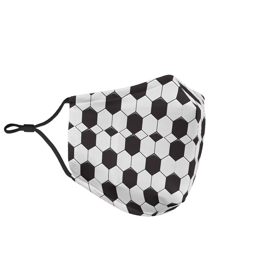 Soccer Print Pattern Face Mask-grizzshop