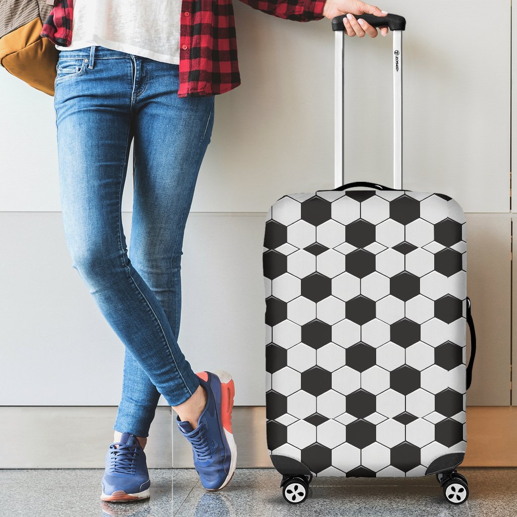 Soccer Print Pattern Luggage Cover Protector-grizzshop