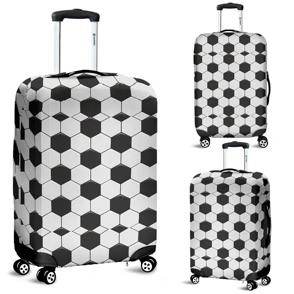 Soccer Print Pattern Luggage Cover Protector-grizzshop